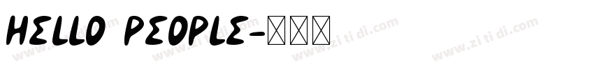 HELLO PEOPLE字体转换